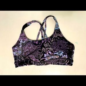 Lululemon energy bra purple floral